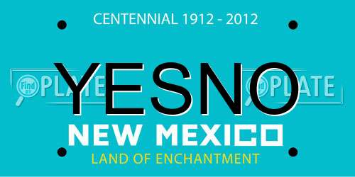 YESNO New Mexico License Plate