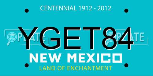 YGET84 New Mexico License Plate