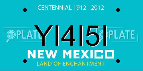 YI4I5I New Mexico License Plate