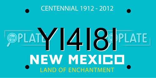 YI4I8I New Mexico License Plate