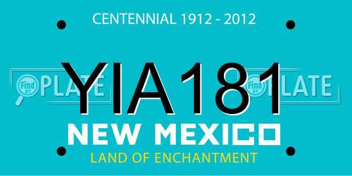 YIA181 New Mexico License Plate
