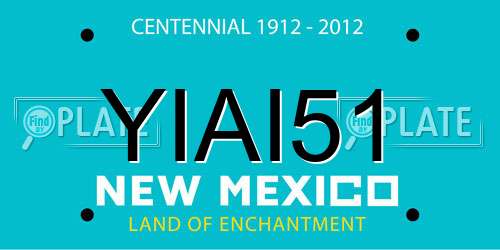 YIAI51 New Mexico License Plate