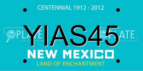 YIAS45 New Mexico License Plate
