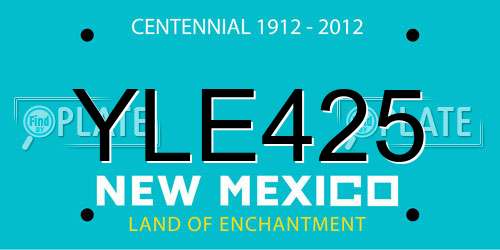 YLE425 New Mexico License Plate