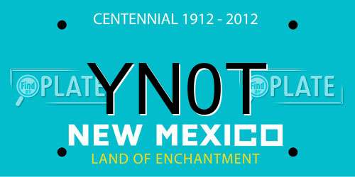 YN0T New Mexico License Plate
