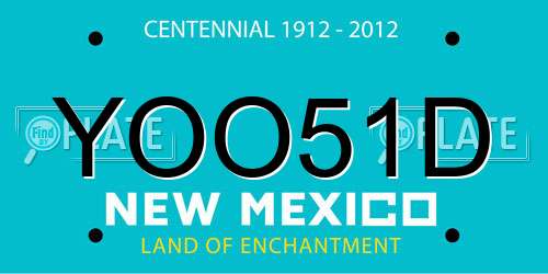 YOO51D New Mexico License Plate