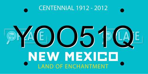 YOO51Q New Mexico License Plate