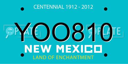 YOO810 New Mexico License Plate