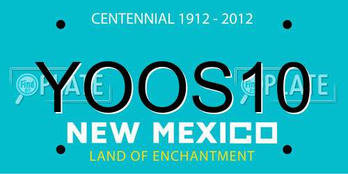 YOOS10 New Mexico License Plate