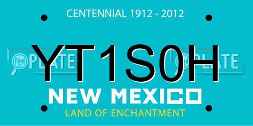 YT1S0H New Mexico License Plate