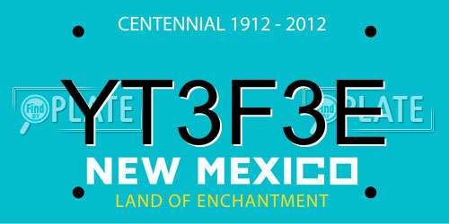 YT3F3E New Mexico License Plate