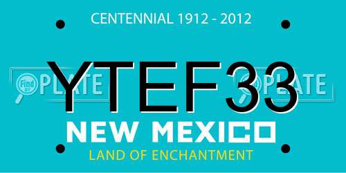 YTEF33 New Mexico License Plate