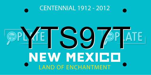 YTS97T New Mexico License Plate
