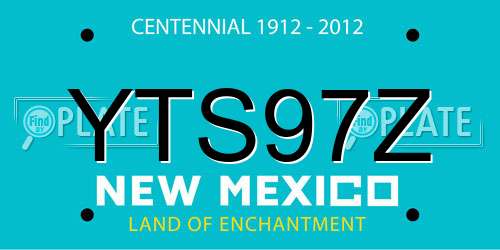 YTS97Z New Mexico License Plate