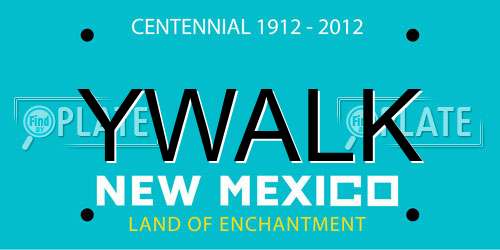 YWALK New Mexico License Plate