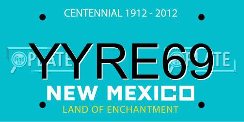YYRE69 New Mexico License Plate