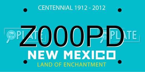 Z000PD New Mexico License Plate