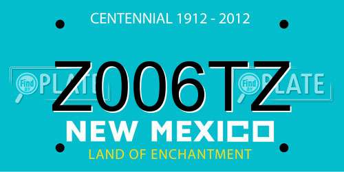Z006TZ New Mexico License Plate