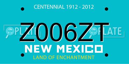 Z006ZT New Mexico License Plate