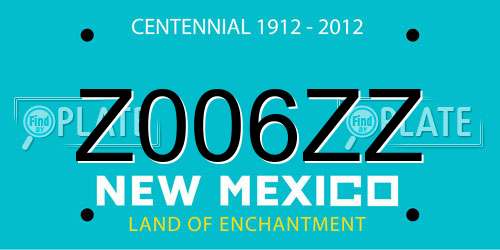 Z006ZZ New Mexico License Plate