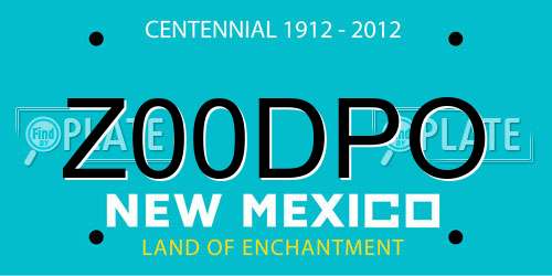 Z00DPO New Mexico License Plate
