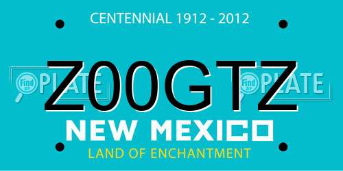 Z00GTZ New Mexico License Plate