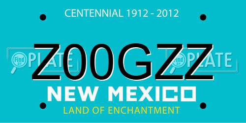 Z00GZZ New Mexico License Plate