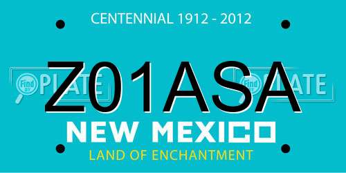 Z01ASA New Mexico License Plate