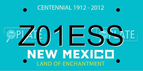 Z01ESS New Mexico License Plate