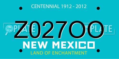 Z027OO New Mexico License Plate