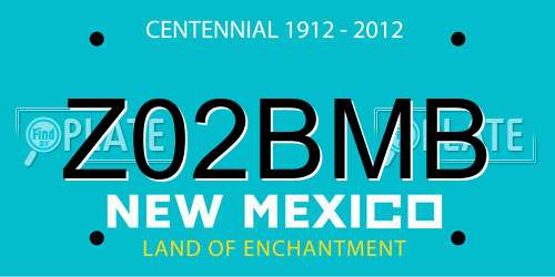 Z02BMB New Mexico License Plate