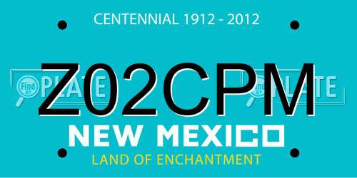 Z02CPM New Mexico License Plate