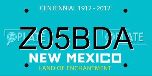 Z05BDA New Mexico License Plate
