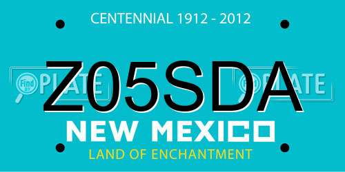 Z05SDA New Mexico License Plate