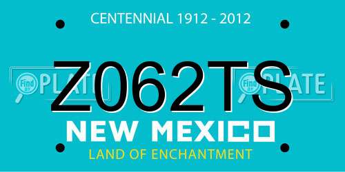 Z062TS New Mexico License Plate