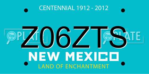 Z06ZTS New Mexico License Plate