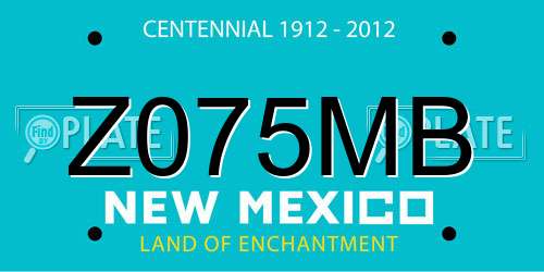 Z075MB New Mexico License Plate