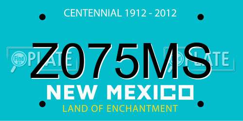 Z075MS New Mexico License Plate
