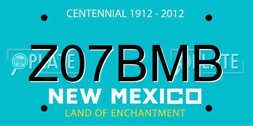 Z07BMB New Mexico License Plate