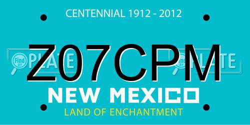 Z07CPM New Mexico License Plate