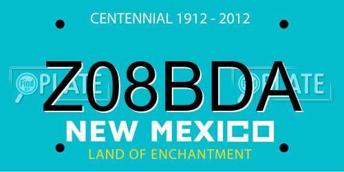 Z08BDA New Mexico License Plate