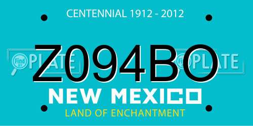 Z094BO New Mexico License Plate