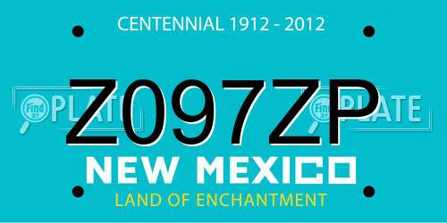 Z097ZP New Mexico License Plate