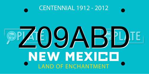 Z09ABD New Mexico License Plate