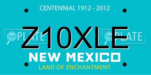 Z10XLE New Mexico License Plate