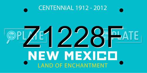 Z1228F New Mexico License Plate