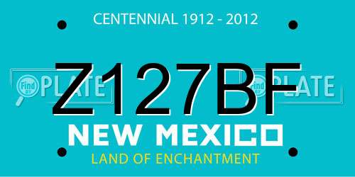 Z127BF New Mexico License Plate
