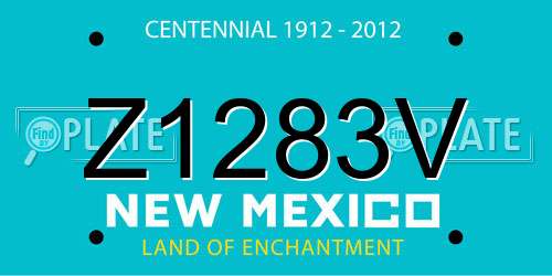 Z1283V New Mexico License Plate
