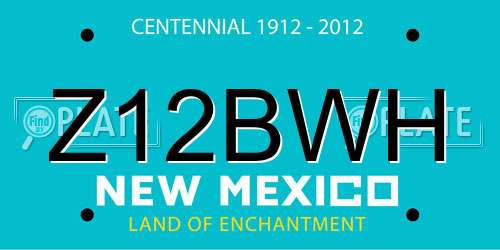 Z12BWH New Mexico License Plate