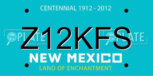 Z12KFS New Mexico License Plate